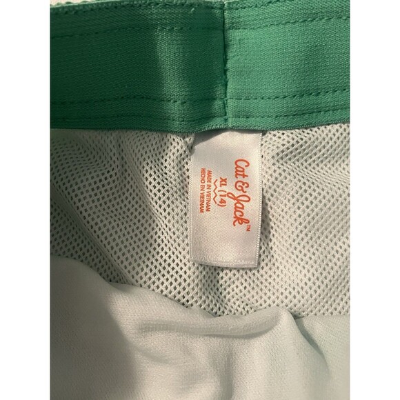 Cat And Jack Boys Xl (14) Green Toucan Swim Drawstring Netting Floral Print - Picture 3 of 6